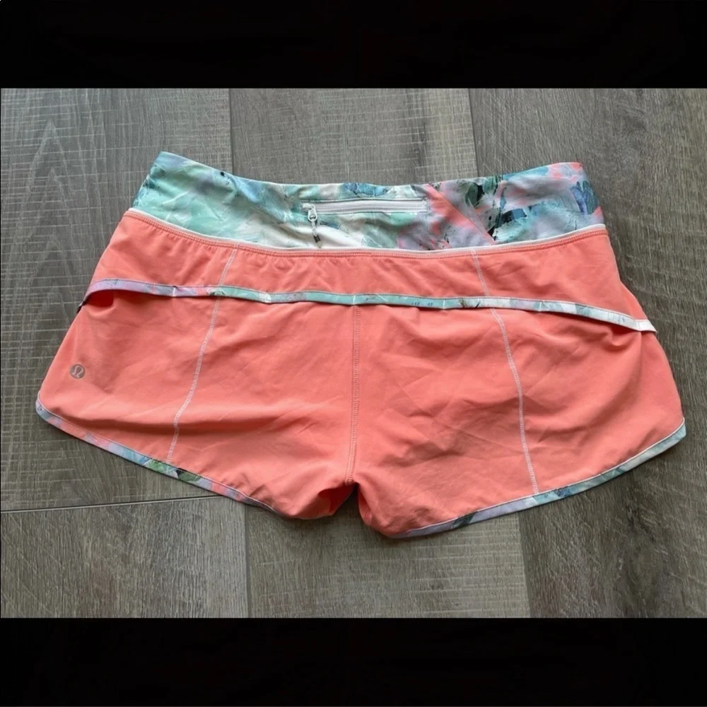 Lululemon Speed Short *4-way Stretch in Plum Peach / Blushed Illusion Multi